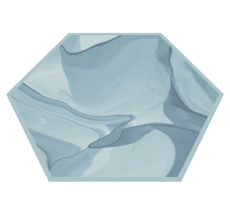 Modrý koberec ve tvaru šestiúhelníku moderní koberec - TenStickers