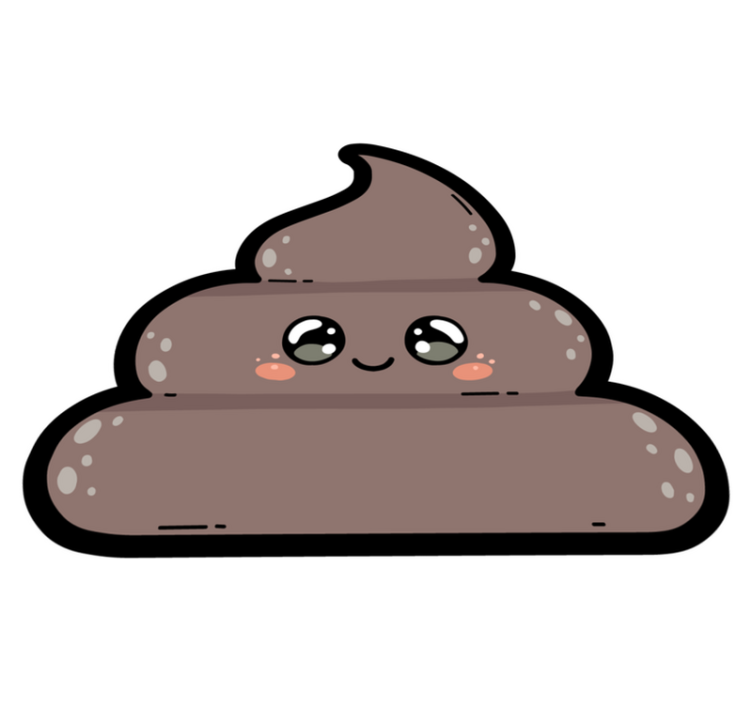 Anime poo emoji teen vinylový koberec - TenStickers