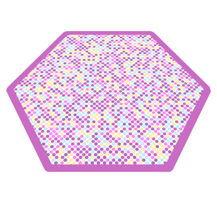 Polka šestiúhelník Ostatní Vinylový koberec - TenStickers