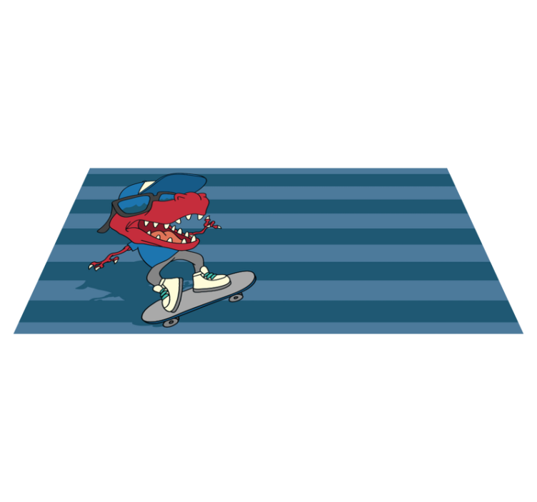 Skateboardový dinosaurus Ostatní Vinylový koberec - TenStickers
