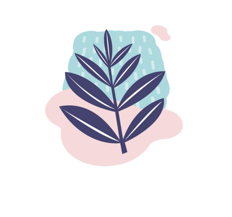 Abstraktní listové květinové koberce - TenStickers