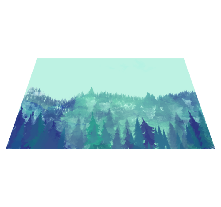 Svěží zelený les Přírodní vinylový koberec - TenStickers