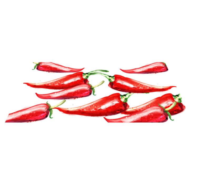 Kuchyňský vinylový koberec z červeného chilli pepře - TenStickers