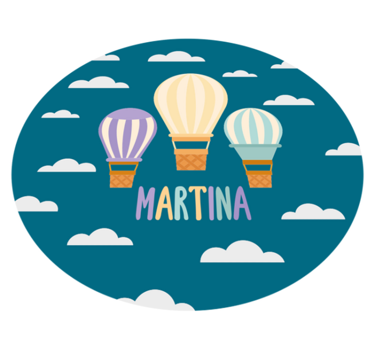 Balónky a mraky personalizovaná vinylový koberec - TenStickers