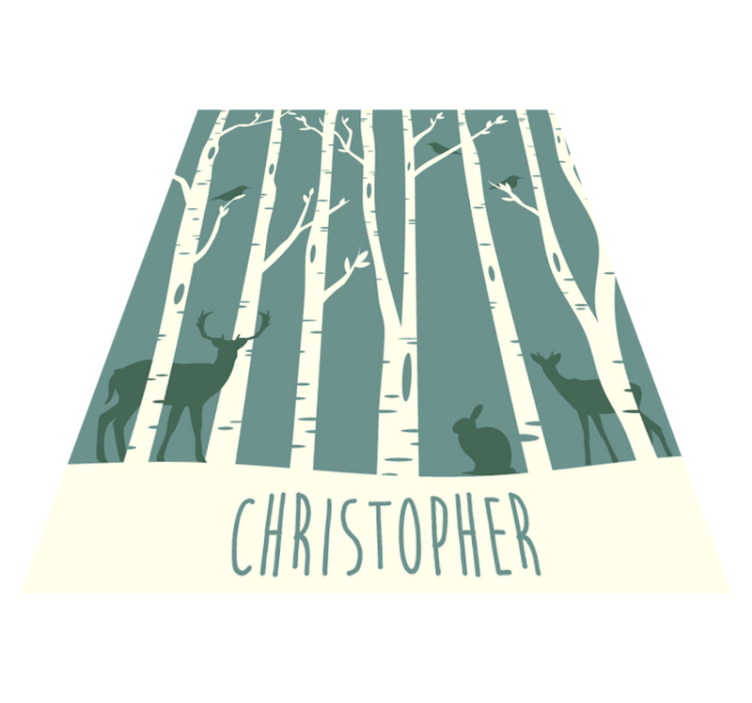 Přizpůsobený vinylový koberec pro lesní zvířata - TenStickers