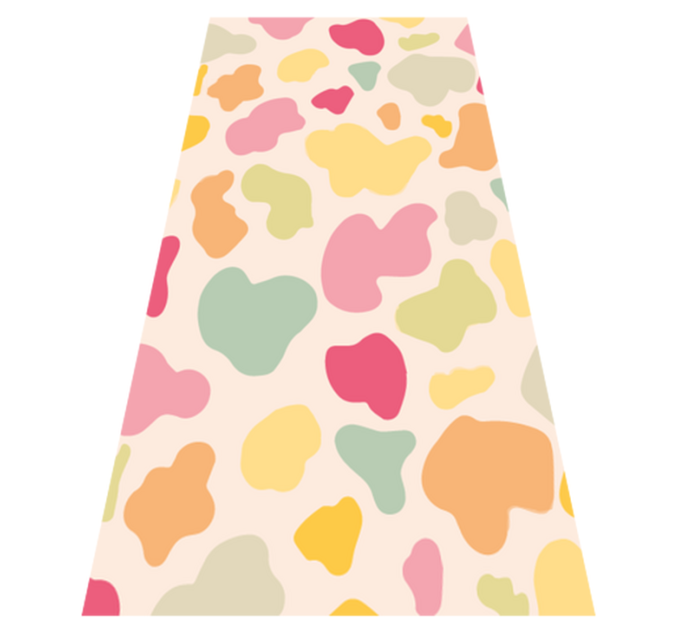 Vinylový koberec s duhovou kravou se zvířecím potiskem - TenStickers