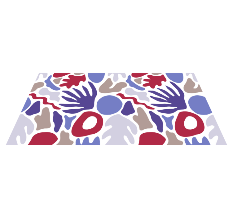 Abstraktní tvarový vzor Minimalistický vinylový koberec - TenStickers