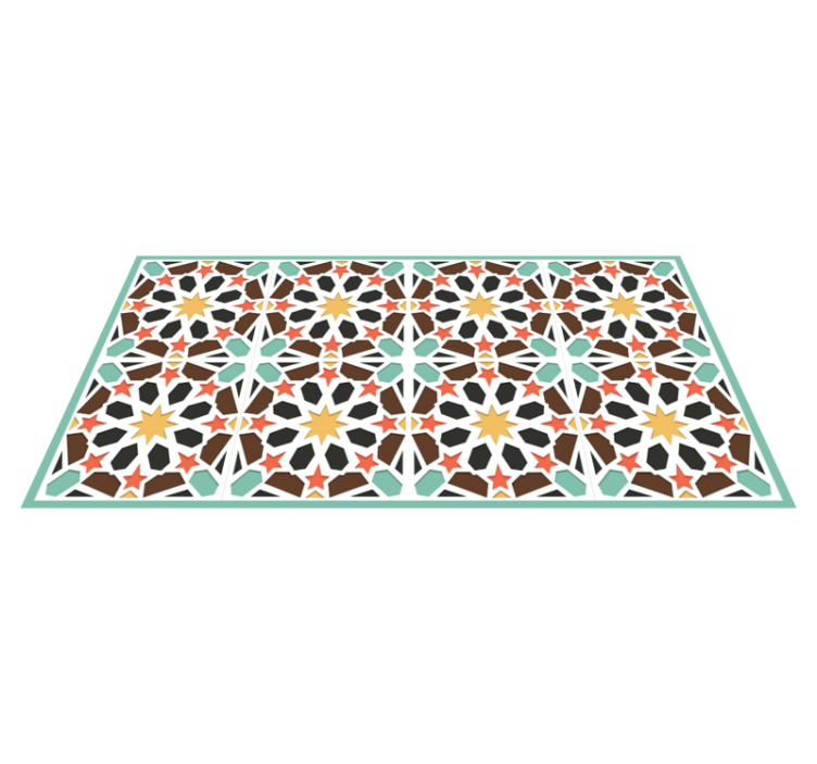 Barevný obdélníkový koberec - TenStickers