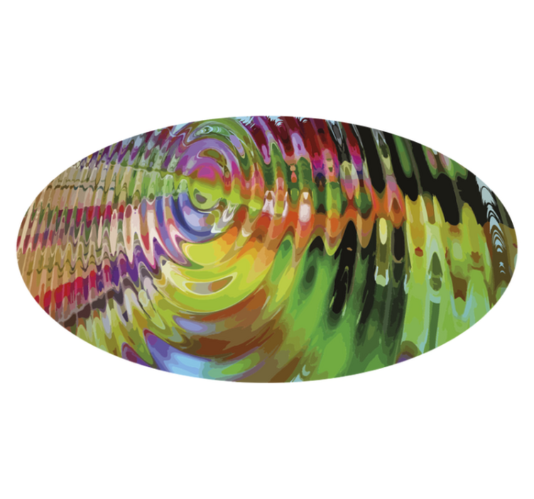 Barevný vlnkový vzor vinylový koberec - TenStickers