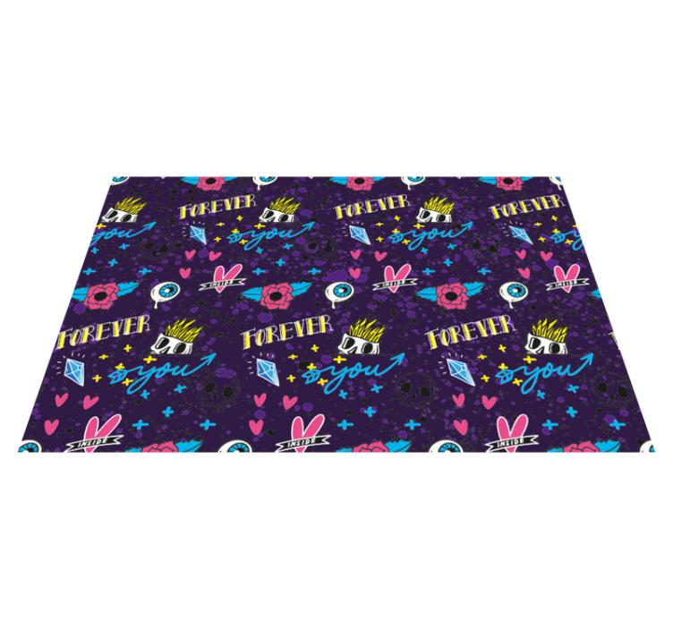 Vinylový koberec pro teenagery s abstraktním vzorem - TenStickers