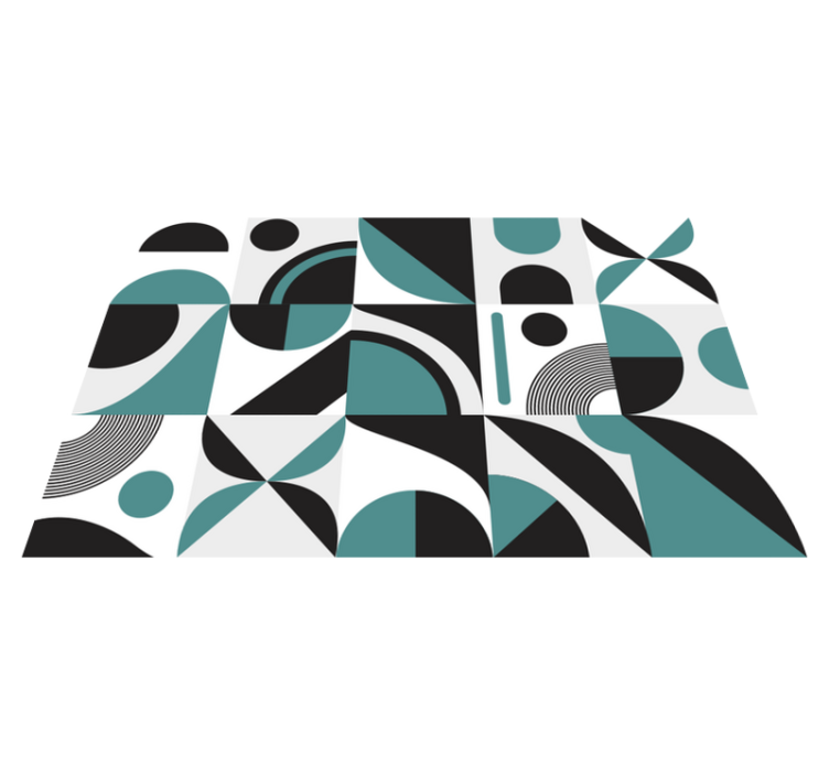 Abstraktní uspořádání Geometrický vinylový koberec - TenStickers