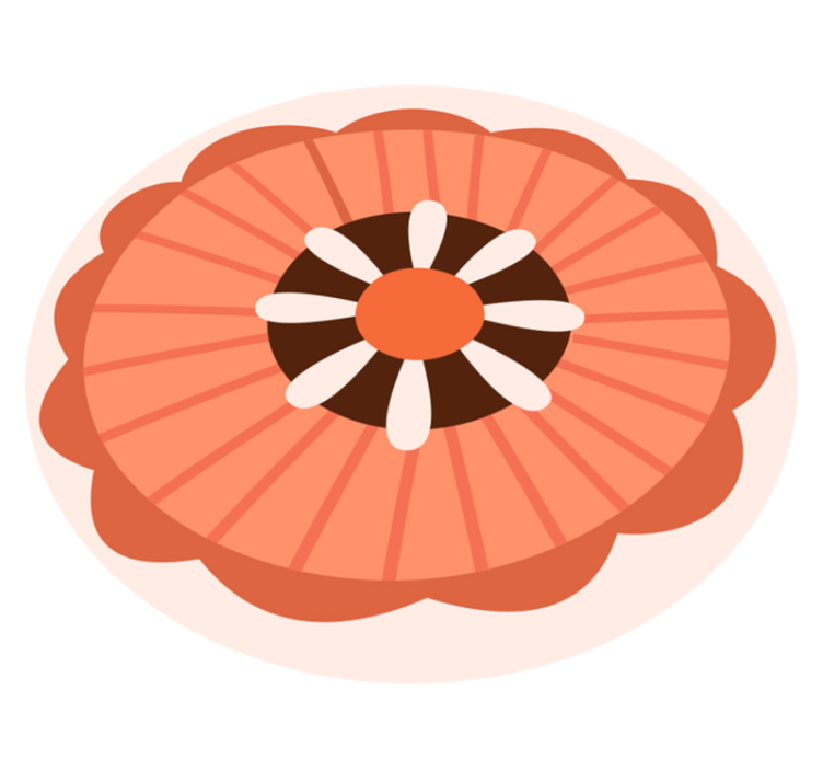 Vinylový koberec s květinami a rostlinami kruh - TenStickers