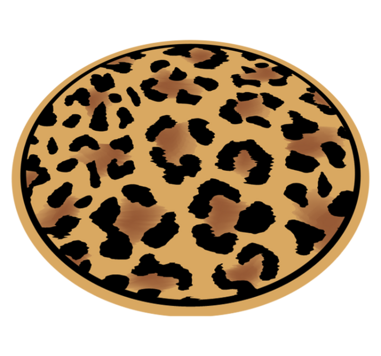 Klasický vinylový koberec z leopardí kůže se zvířecím potiskem - TenStickers