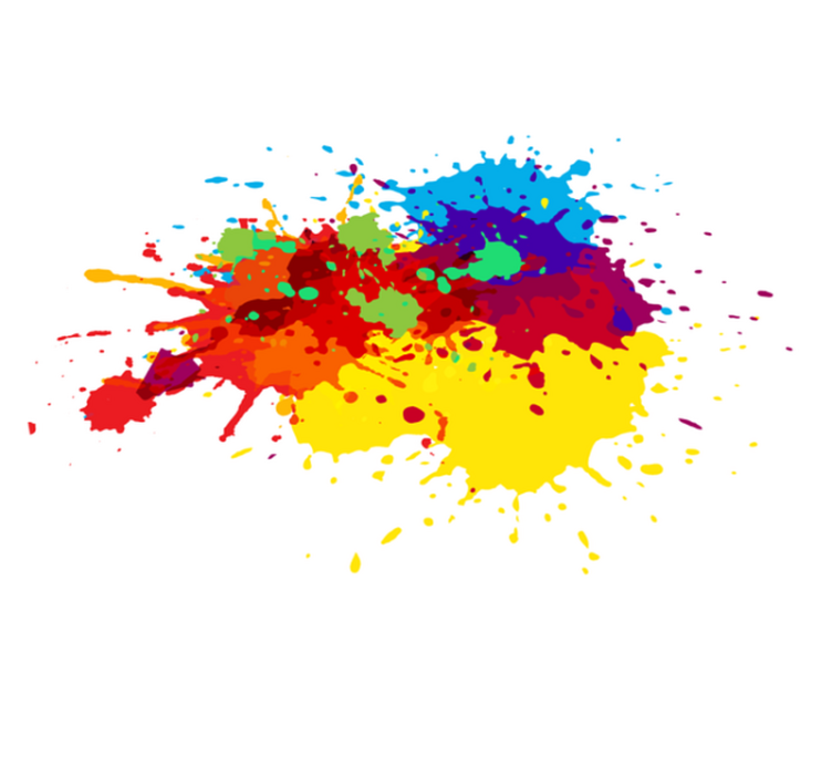 šplouchá dospívající barevný vinylový koberec - TenStickers