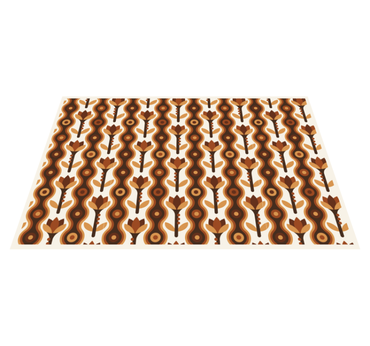 70. Léta pop boogie květiny vintage koberec - TenStickers