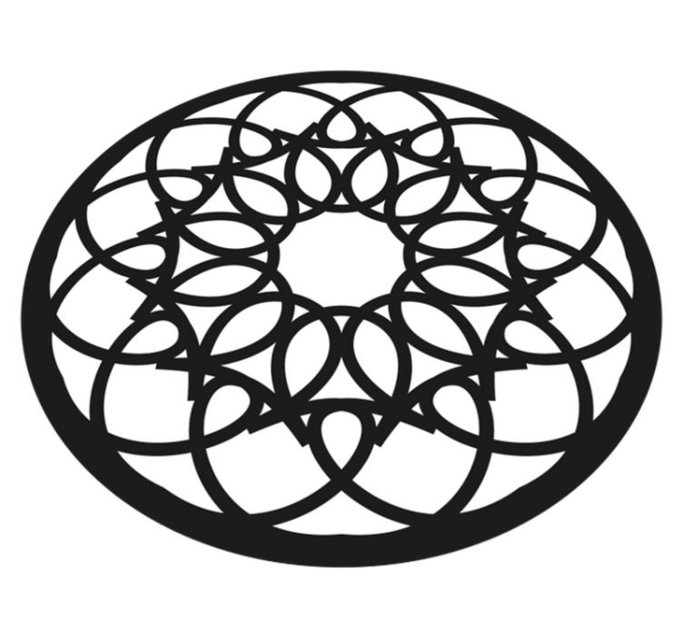 Severský styl kruhu života severský vinylový koberec - TenStickers