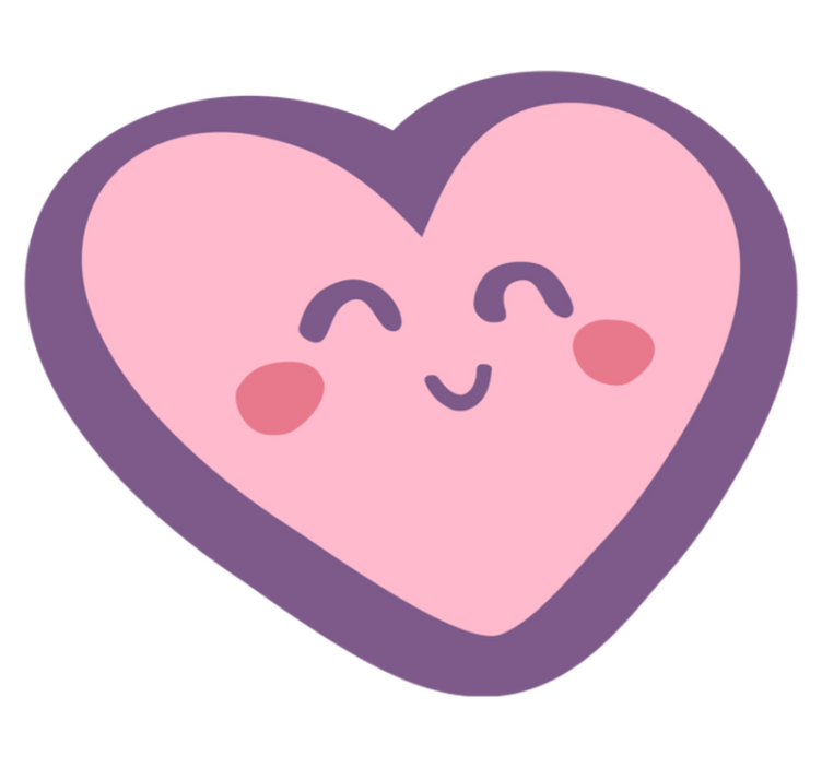 šťastný tvar srdce Vinylový koberec pro děti - TenStickers