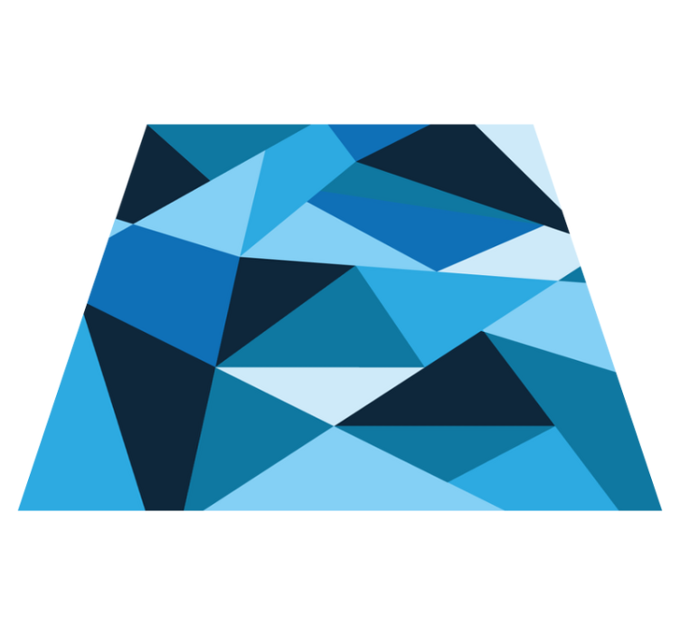 Modrý pruhovaný severský trojúhelník severský vinylový koberec - TenStickers