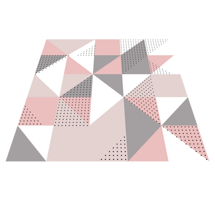 Trojúhelníkové barevné segmenty Geometrický vinylový koberec - TenStickers