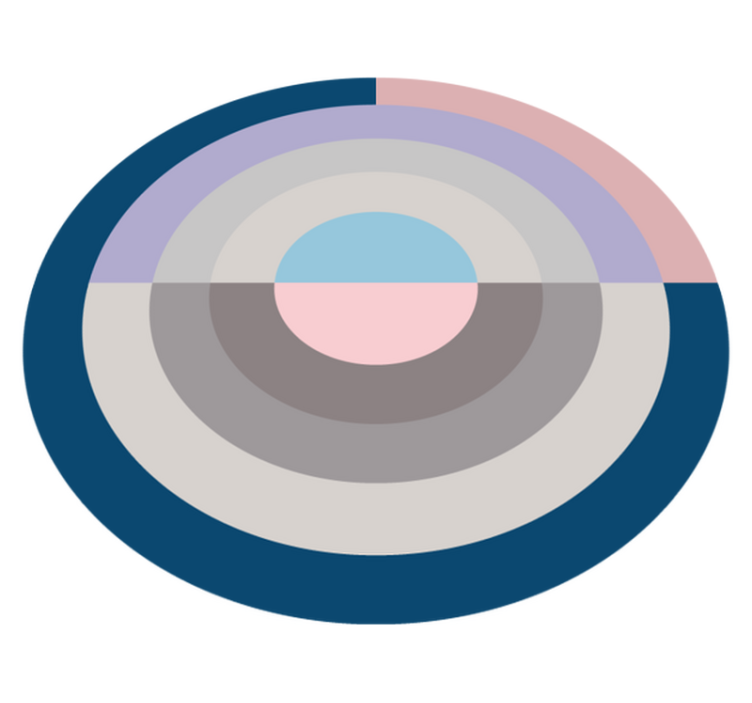 Kruhová barevná paleta Moderní vinylový koberec - TenStickers