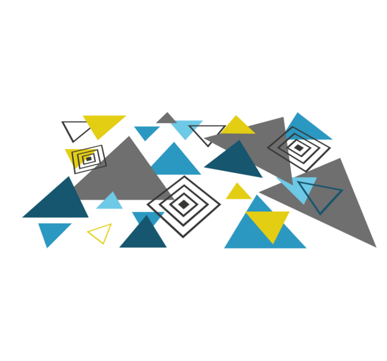 Abstraktní trojúhelníkový vzor Geometrický vinylový koberec - TenStickers