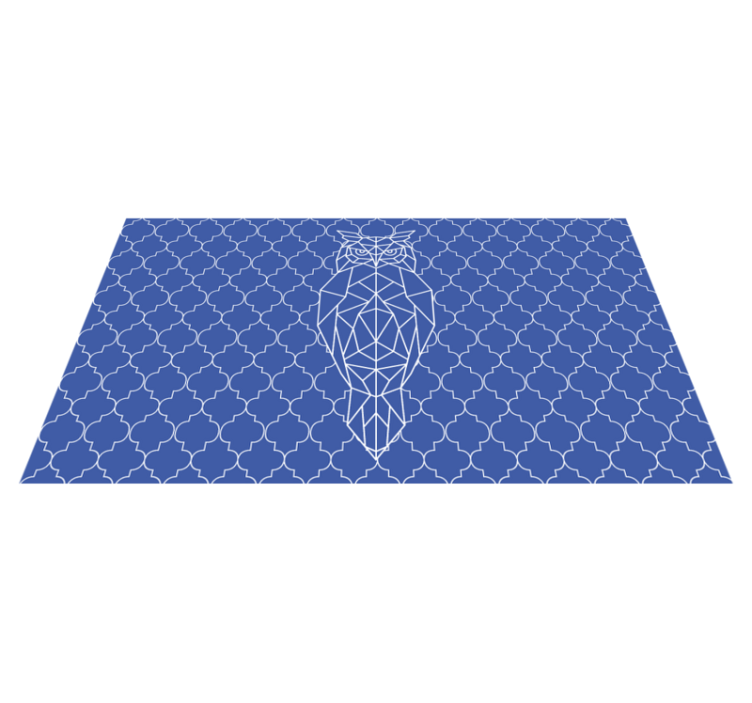 Geometrický vzor sovy Zvířecí vinylový koberec - TenStickers