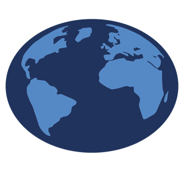 Reprezentace zeměkoule Vinylový koberec z celého světa - TenStickers