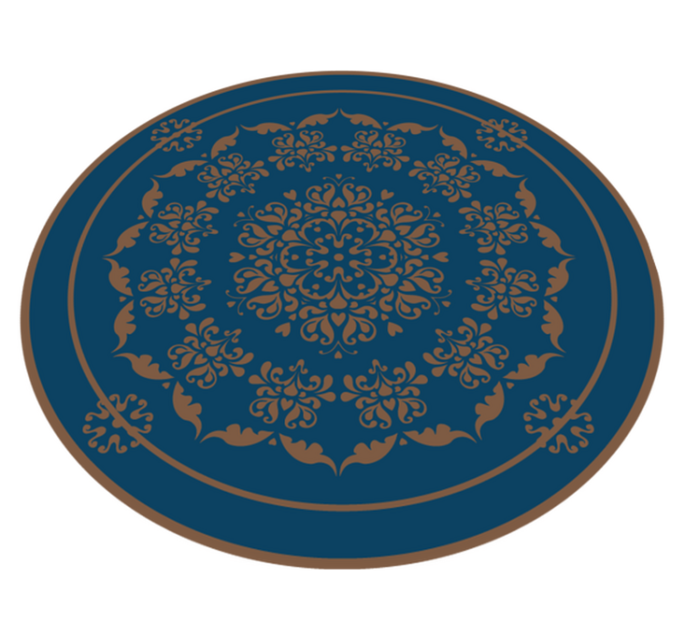 Elegantní kulatý vzor Mandala vinylový koberec - TenStickers