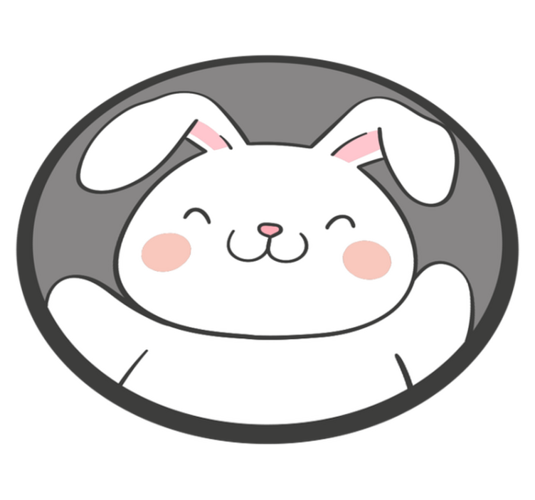 Bílý králíček design Vinylový koberec pro děti - TenStickers