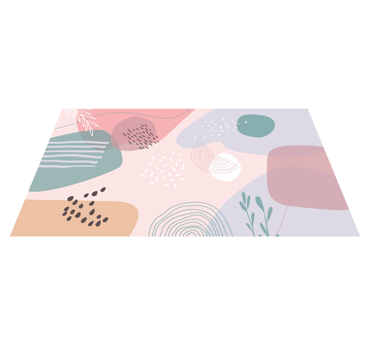 Abstraktní měkké tvary Moderní vinylový koberec - TenStickers