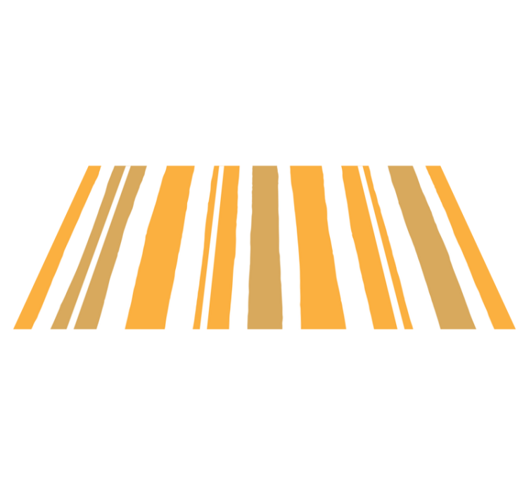 Teplé oranžové linky Pruhovaný vinylový koberec - TenStickers