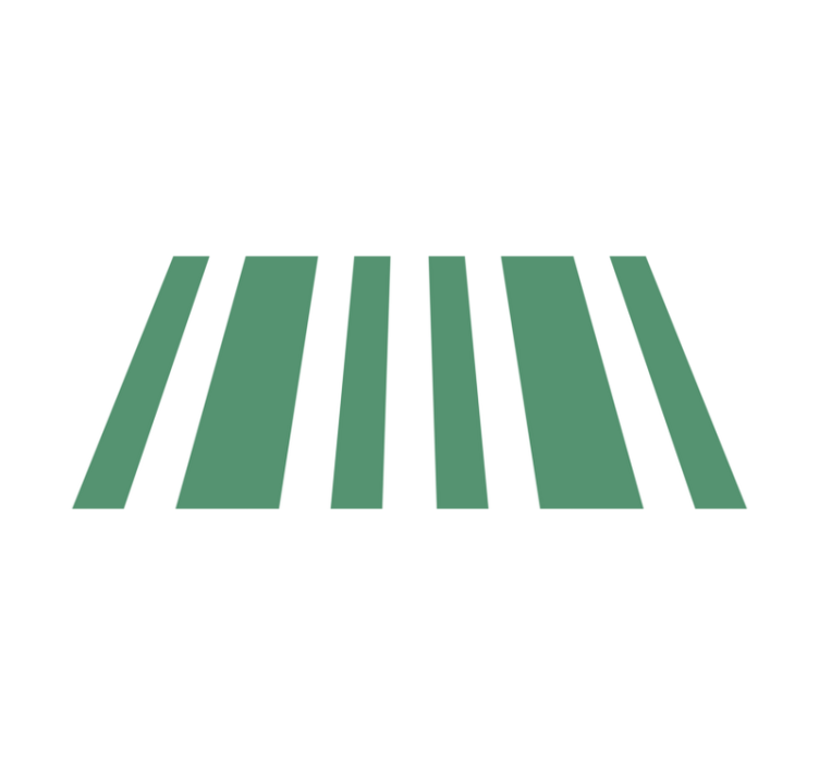 Bílý a pistáciově zelené pruhy vinylový koberec - TenStickers