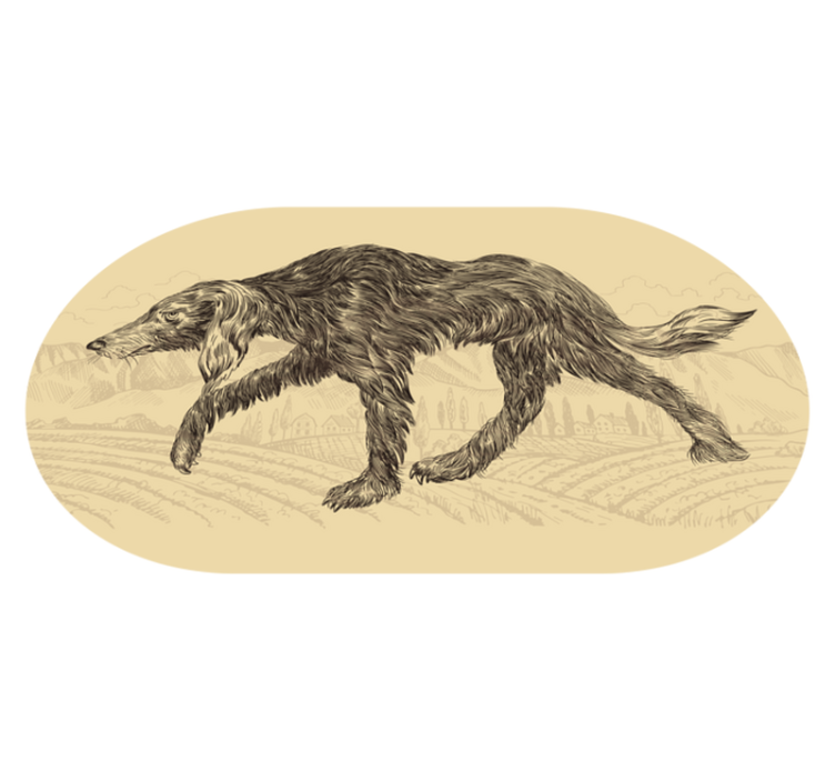 Elegantní psí silueta Zvířecí vinylový koberec - TenStickers