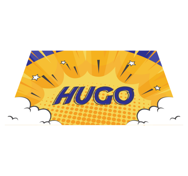 Vlastní hrdinský sluneční výbuch Vinylový koberec se jmény - TenStickers