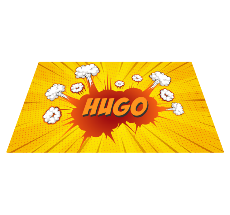 Komická exploze se jménem Vinylový koberec se jmény - TenStickers