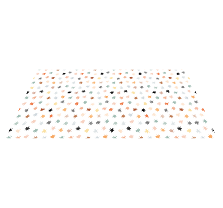 Barevné hvězdy obdélníkový koberec - TenStickers