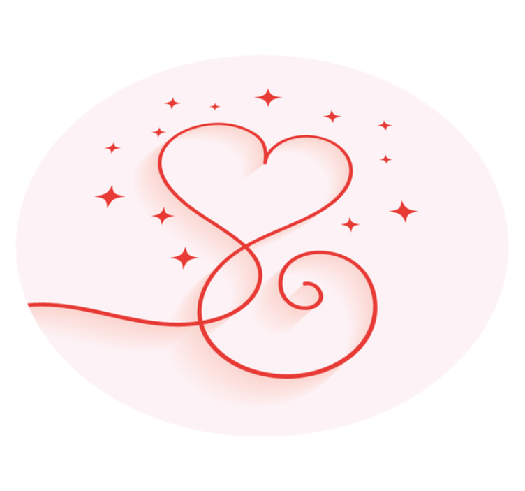 Vinylový koberec do ložnice s vzorem srdcových vírů - TenStickers