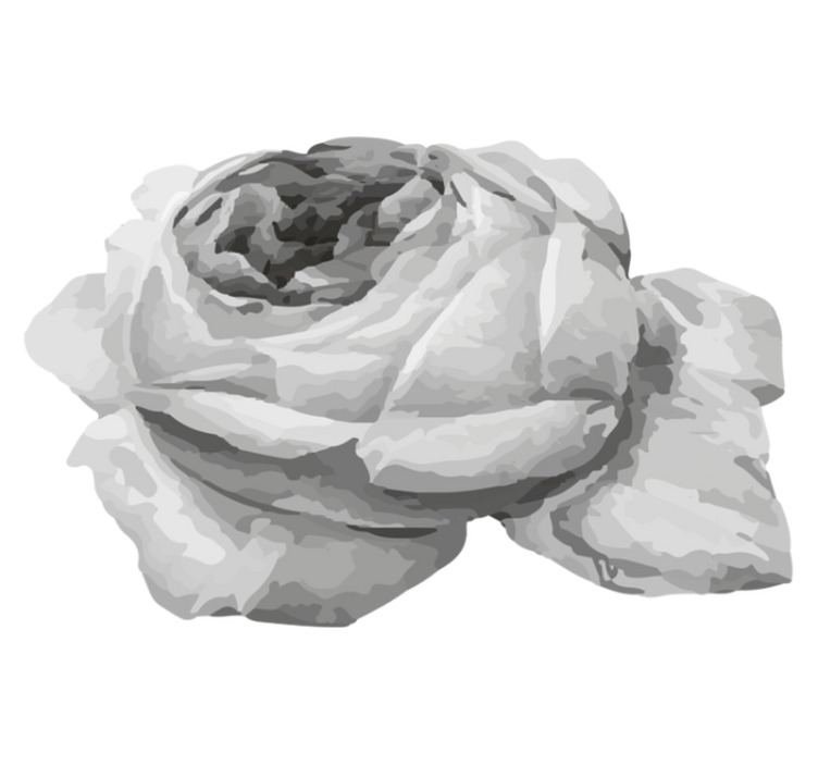 Růžový květ Vinylový koberec s květinami a rostlinami - TenStickers