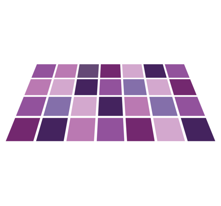 Fialová barevná mřížka Koupelnový vinylový koberec - TenStickers