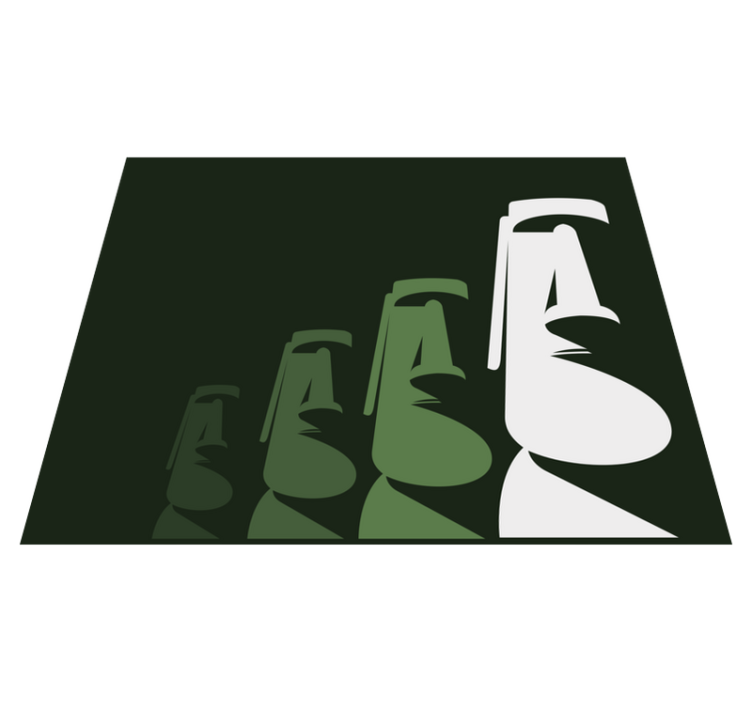 Velikonoční ostrov chile v vinylovém koberci zelené přírody - TenStickers