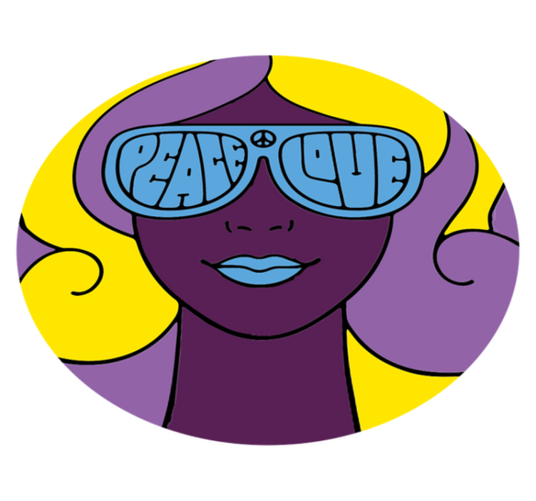 Ikona míru a lásky Vinylový koberec pro teenagery - TenStickers