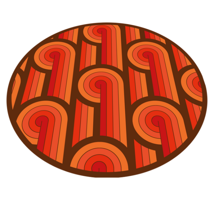 Kulatý vinylový koberec s vintage motivem - TenStickers