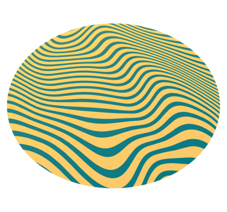 Koncept křivkové linie Pruhovaný vinylový koberec - TenStickers