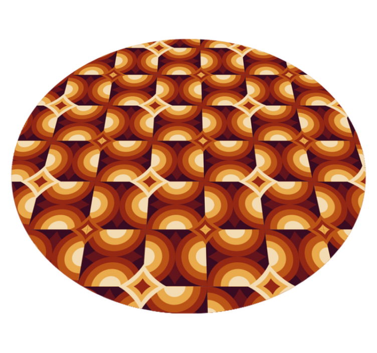 Zářivý kruhový vzor Geometrický vinylový koberec - TenStickers
