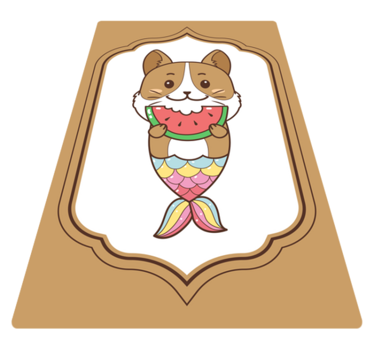 Roztomilá mořská panna Zvířecí vinylový koberec - TenStickers