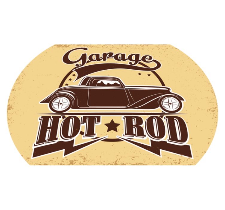 Garážový hot rod Vintage vinylový koberec - TenStickers