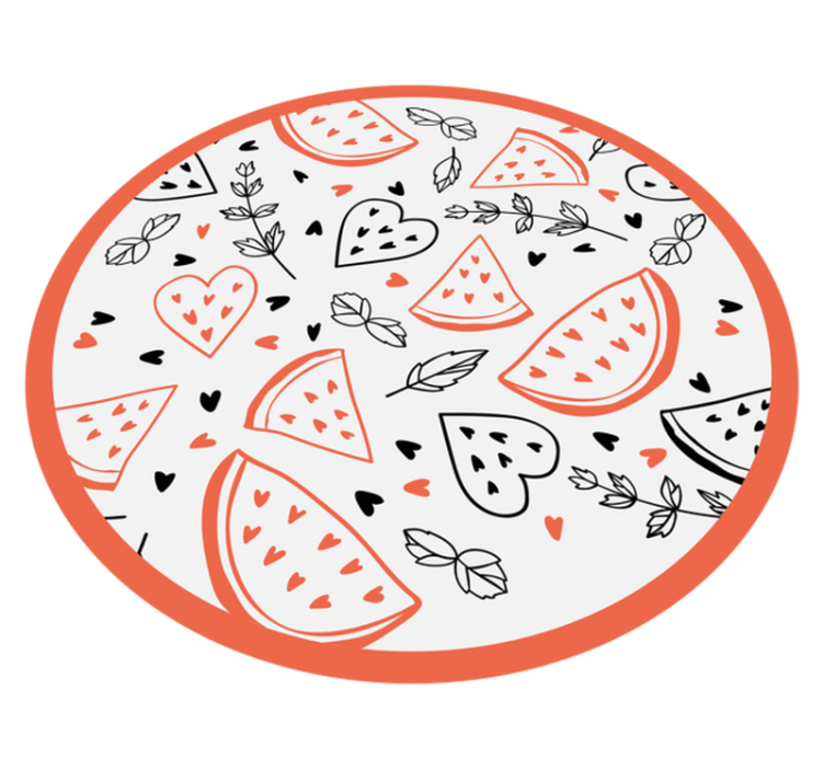 Sladké vzory srdíček Ostatní Vinylový koberec - TenStickers