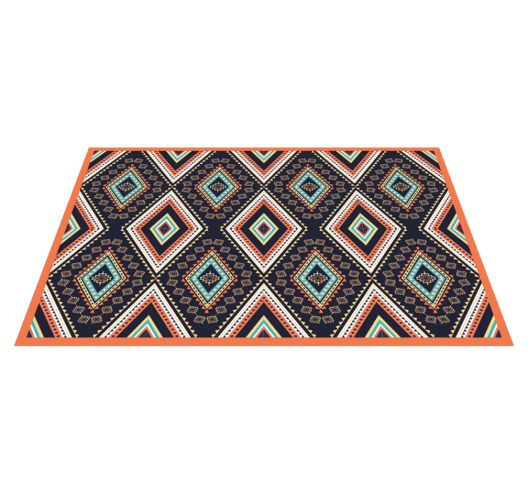 Geometrický etnický orientální vzor koberec do ložnice - TenStickers