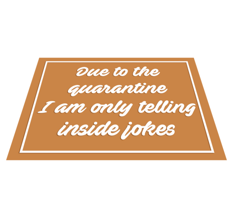 Vtipná karanténní zpráva Vinylový koberec s frázemi - TenStickers