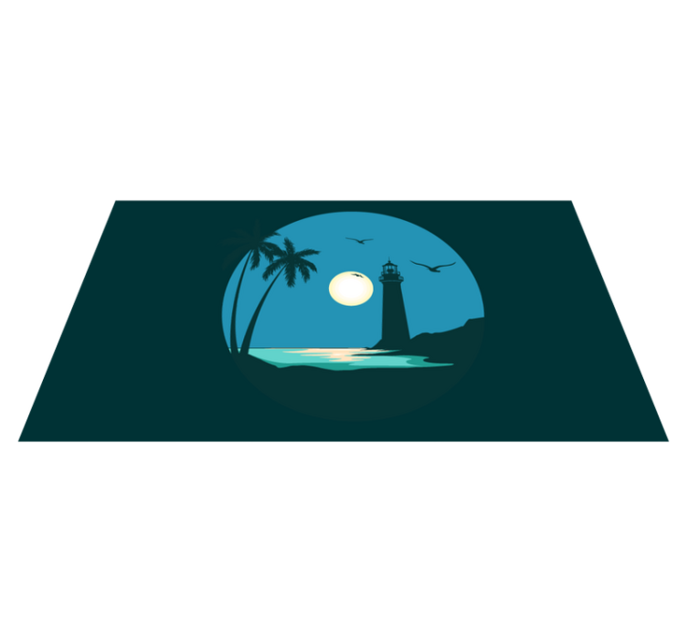 Maják silueta moderní koberec - TenStickers